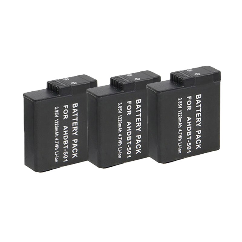 3 voies Hero 8 chargeur de batterie LED boîtier de charge boîtier de transport boîtier de batterie pour GoPro Hero 8 7 Hero 6 5 accessoires noirs