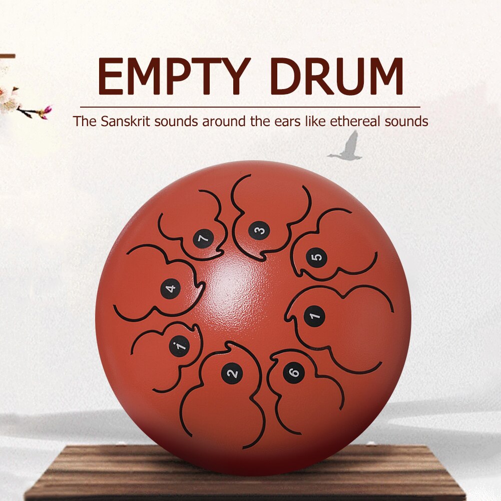 8 Inch 8-Tone Tong Drum Met Drumsticks Percussie Mini Stalen Sleutel Instrument Musical Plezierige Instrument Levert