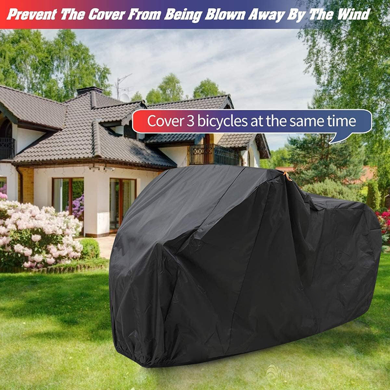 Fietshoes voor 3-fietsen Waterdicht Buitenfietsopslag Anti-UV Koud weer Regen Sneeuw Windbestendig Tarp Tent Schuur Stof Vuil
