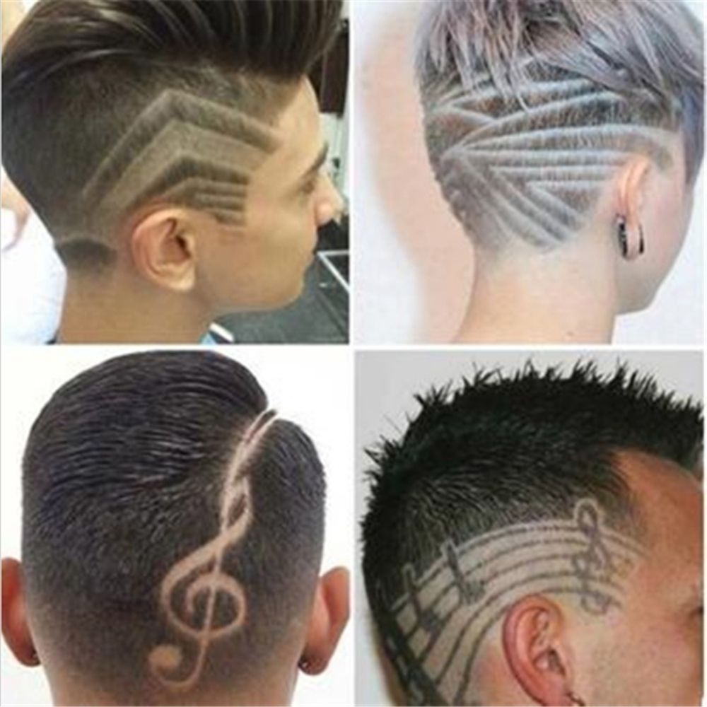25Stck Haar Tätowierung Vorlage Haar Trimmer Geschnitzte Färbung Kühlen Haarstyling-gelee Werkzeug