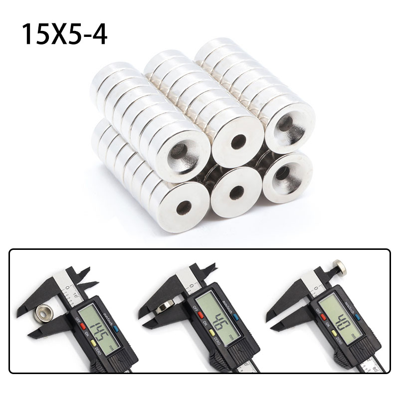 12 x 3 15 x 3 15 x 5 reikää 4mm n35 ndfeb uppotettu pyöreä magneetti erittäin tehokas vahva kestomagneettinen imane-levy  m4 ruuvilla