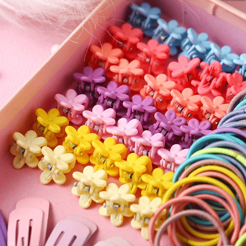 780Pcs Meisjes Scrunchies Elastische Haarband Kids Haaraccessoires Voor Vrouwen Mode Haar Banden Haarspeld Touw