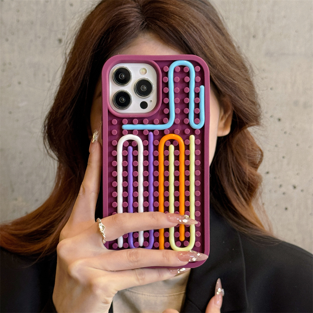 Coque de téléphone à motif drôle, étui en Silicone antichoc pour iPhone 15 Pro 12 13 14 Pro Max, mignon Funda, DIY bricolage: Beige / IPhone 15