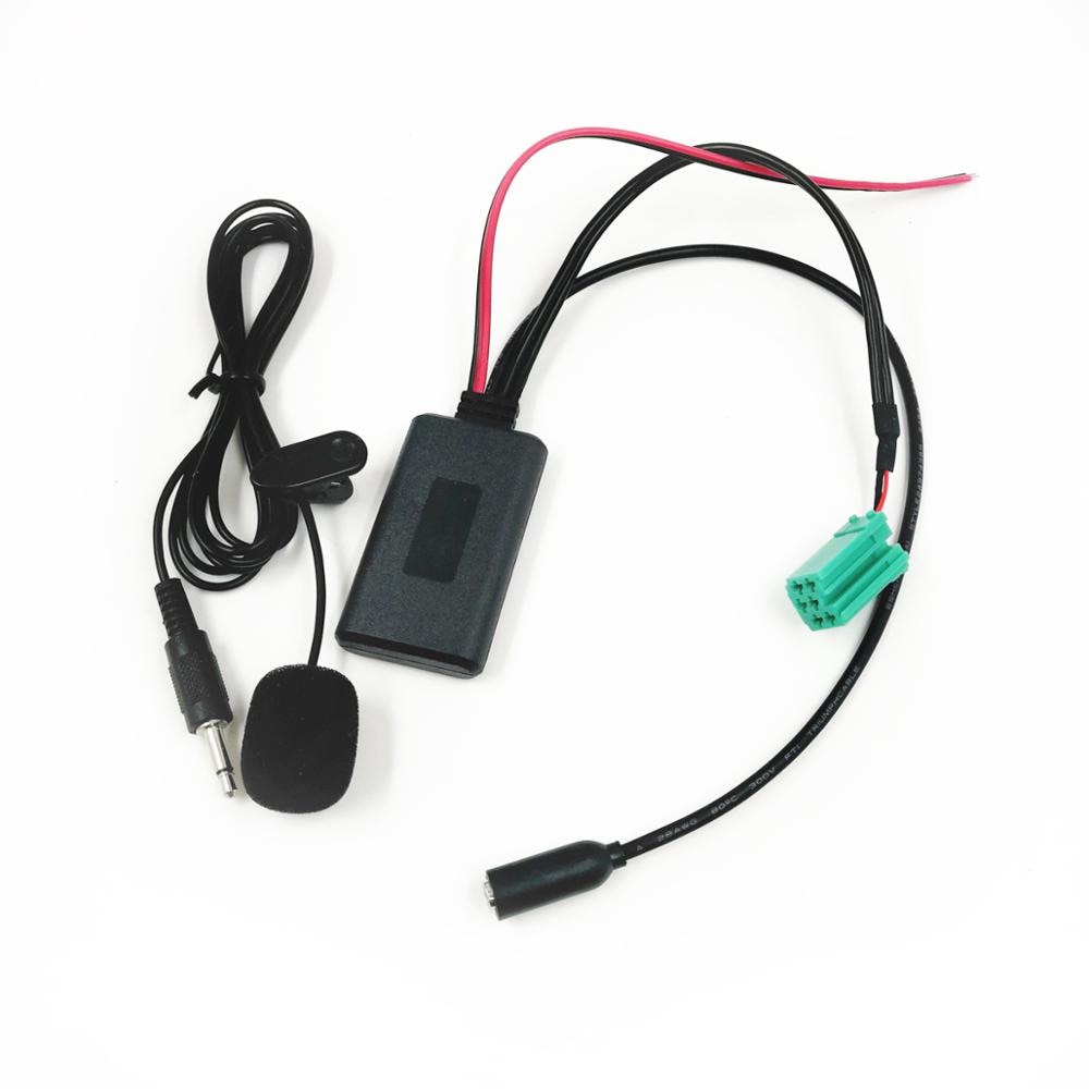 Biurlink 150Cm Microfoon Autoradio Updatelist Radio Bluetooth 5.0 Aux Adapter Mini Iso 6Pin Voor Renault Update Lijst Cd wisselaar