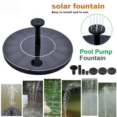 1.0W 160L/H Solar Water Panel Power Pump Fountain Set Pond Garden Power Panel Kit Pool Watering Submersible DC 7V