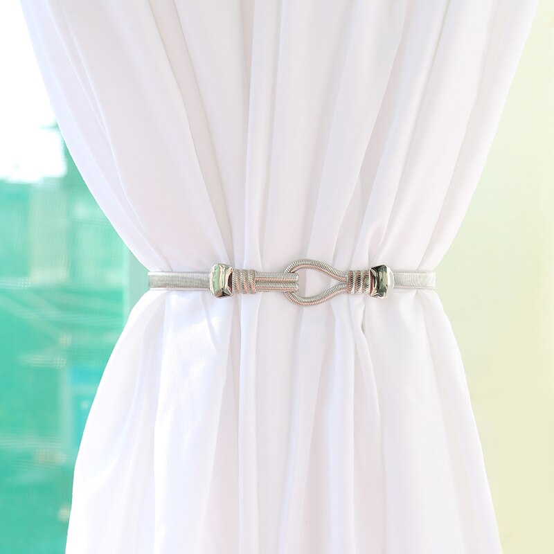 Metall Vorhang Clip Tieback Schnalle Clips Vorhang Halter Goldene Silber Farbe Blätter Bogen Elch Schnalle Krawatte Zurück Vorhang Zubehör: silver 9