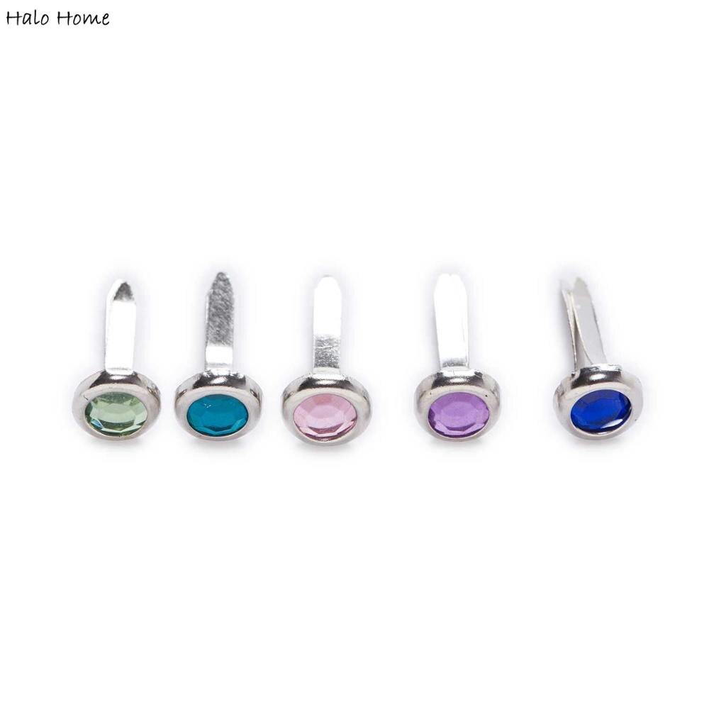 20Pcs Brads Mixed Fastener Metal Scrapbooking Embellishment Handmade Crafts Card Making Decorative DIY Rivets 6mm: Acrylic drilling