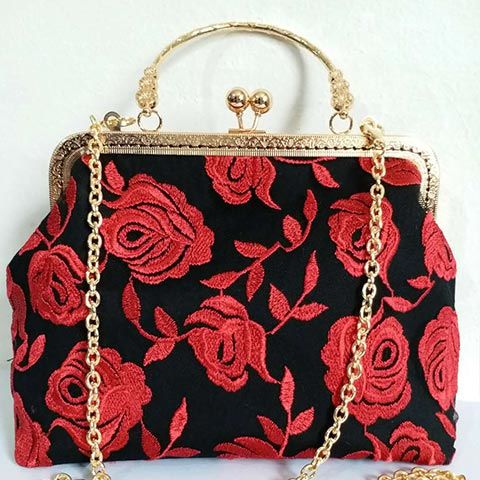 Puur handgemaakte zomerbloemen kus slot schelp tassen tas ketting vrouwen schouder crossbody tas tote dames handtassen moeder: Damestas  b11