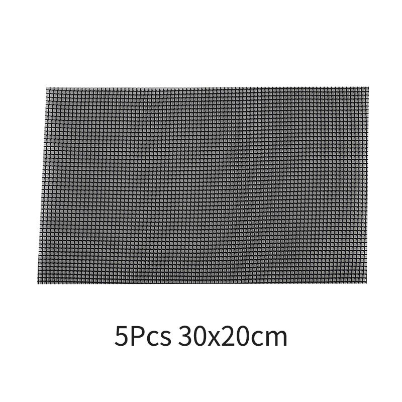 Plastic Bloempot Gat Mesh Pad Ademende Pakking Multifunctionele Voorkomen Bodem Verlies Bonsai Pot Bodem Rooster Mat Lekvrije zwart: 5Pcs 30x20cm