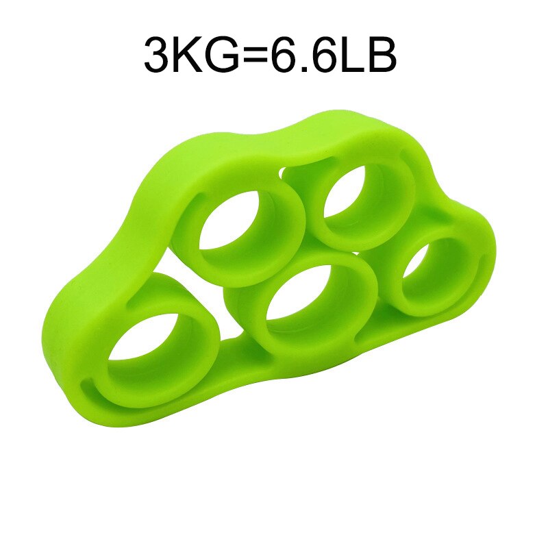 Silicone Doigt Pince Gym Main Poignée Résistance Bande Poignet Civière Élastique Cinq Doigt Expander Force Formateur Exercice: Beige