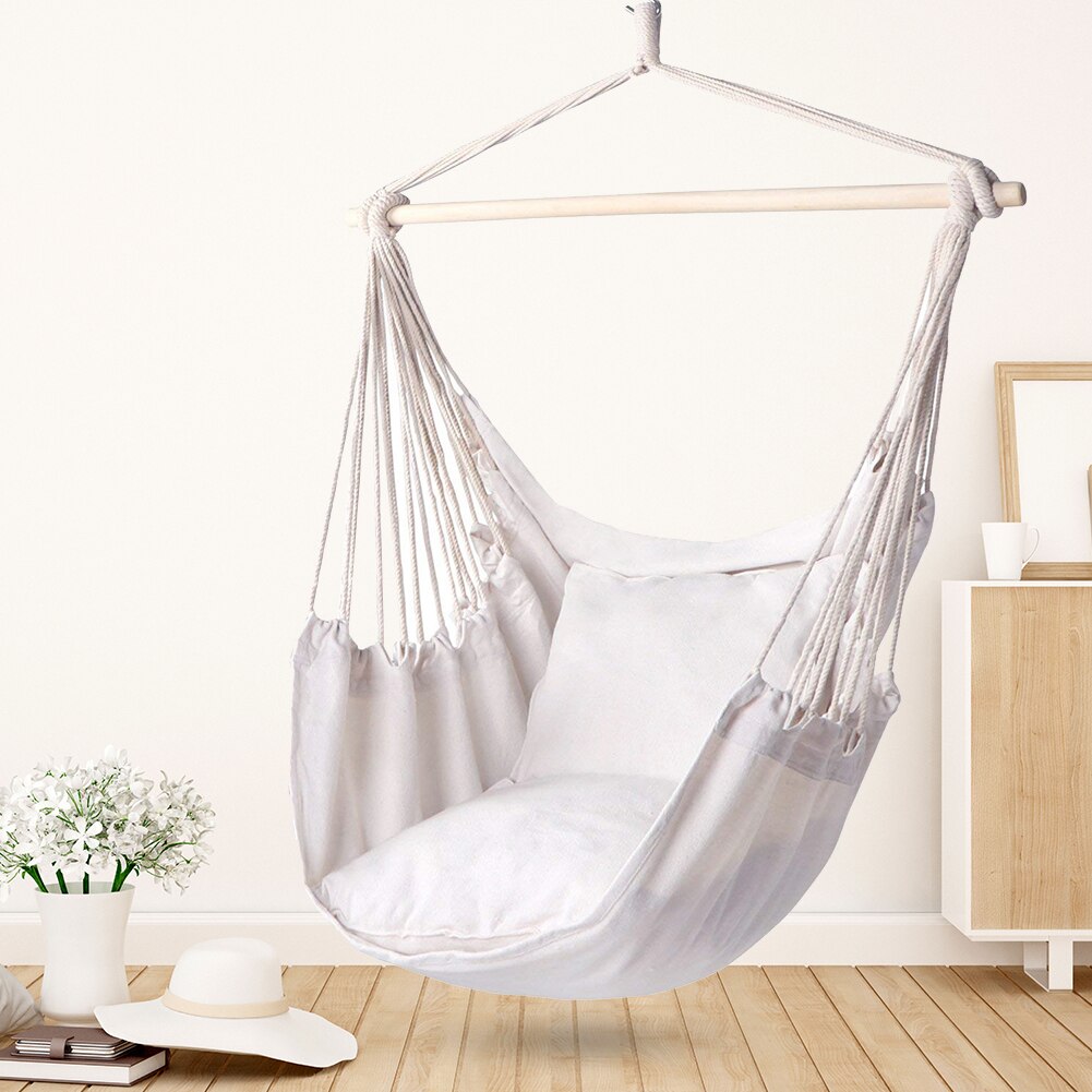 Draagbare Canvas Hangmat Leisure Streep Opknoping Stoel Swing Wandelen Camping Hangmat Canvas Streep Bed Voor Outdoor Reizen