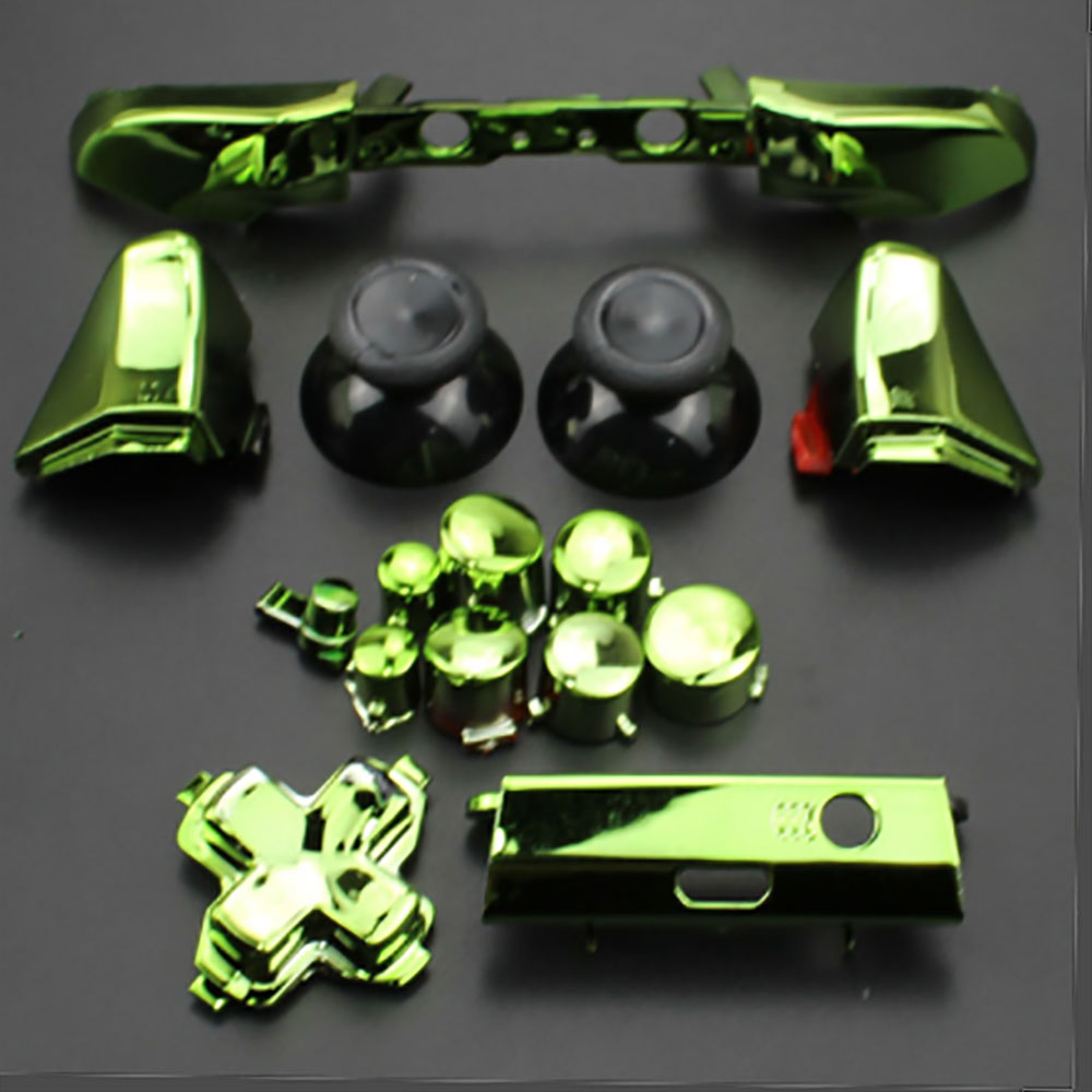 JCD Plastic&Chrome Plating Full Button Set Dpad RT LT RB LB ABXY Guide ON OFF Buttons For Xbox One S Controller Gamepad Repair