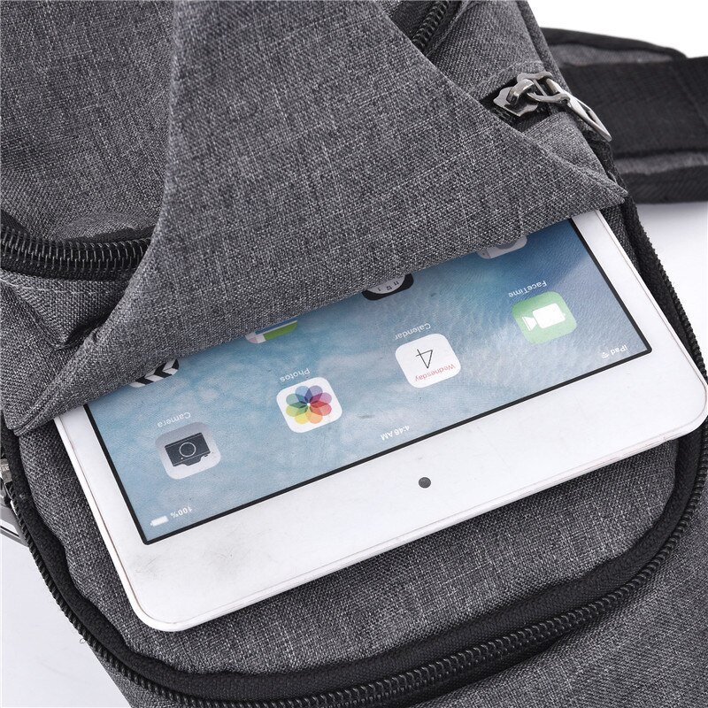 ASSEZSAC trou de chargement USB hommes femmes casual toile sac de poitrine unisexe sac à bandoulière sac Messenger sac Corssbody