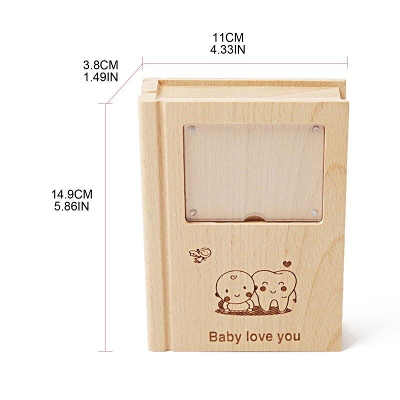 Melktand Opbergdoos Houten Melk Tanden Geheugen Organizer Herinnering Box Voor Kinderen Jongens Meisjes Souvenirs
