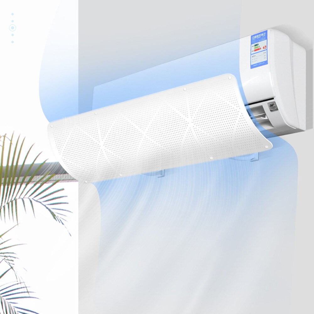 Adjustable Air Conditioning Cover Wind Deflector Windshield Air Conditioner Tools Air Baffle Shield Home Office Accessories: A-White-color