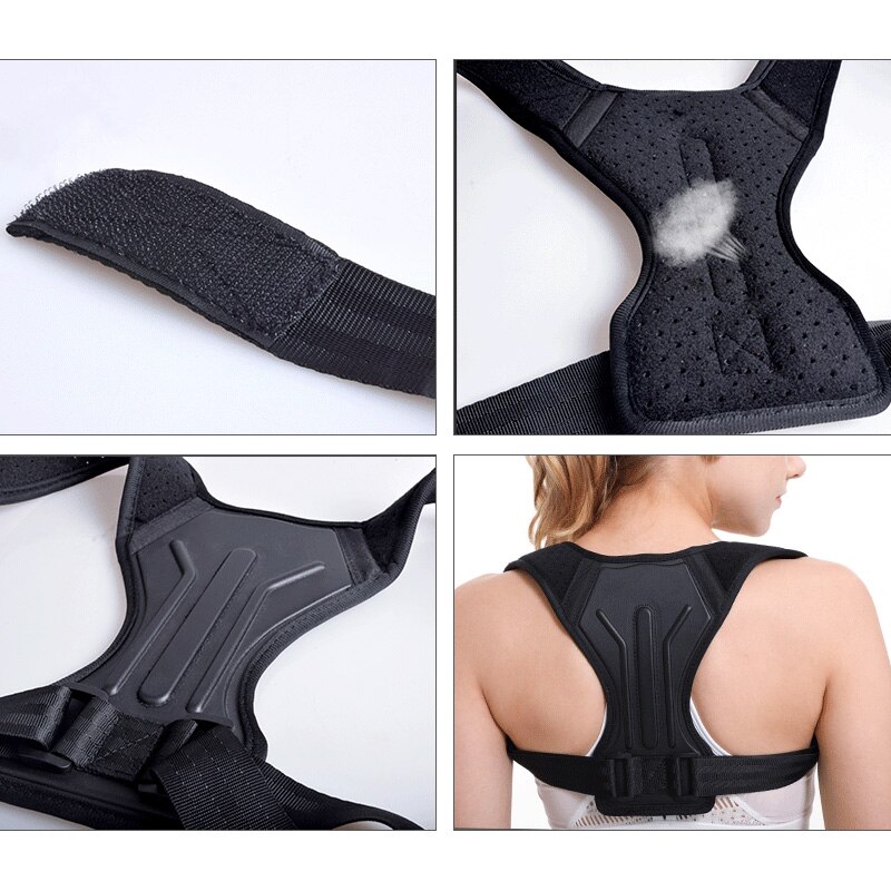 Adult Back Fixation Belt Male Female Spine Posture Correction Belts Soft Breathable With Support Plate Kyphosis Correction Belt