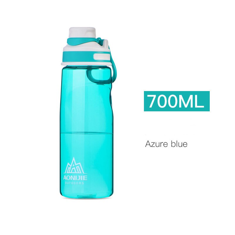 Aonije Sport Water Fles SD32 Lekvrij Draagbare Cup Waterkoker Bpa Gratis Voor Fietsen Hardlopen Fitness Gym 500Ml 700Ml: Azure Blue 700ml