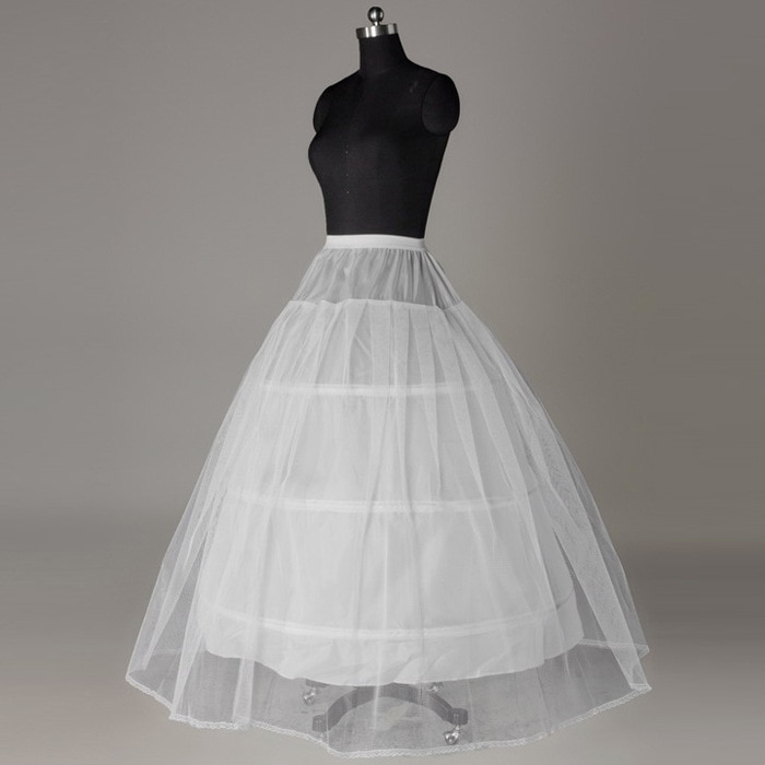 3 hoepels Een Laag Van Mesh Gown Petticoats Crinoline Onderrok Bruiloft Accessoires Tule Onderrokken