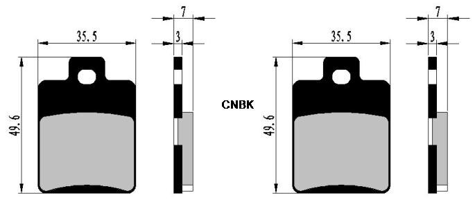 Remblokken Voor Gilera VX125 VX200 Vx 125 200 Runner 4T 2006 / 50 Runner Pj Sp 2006 2007