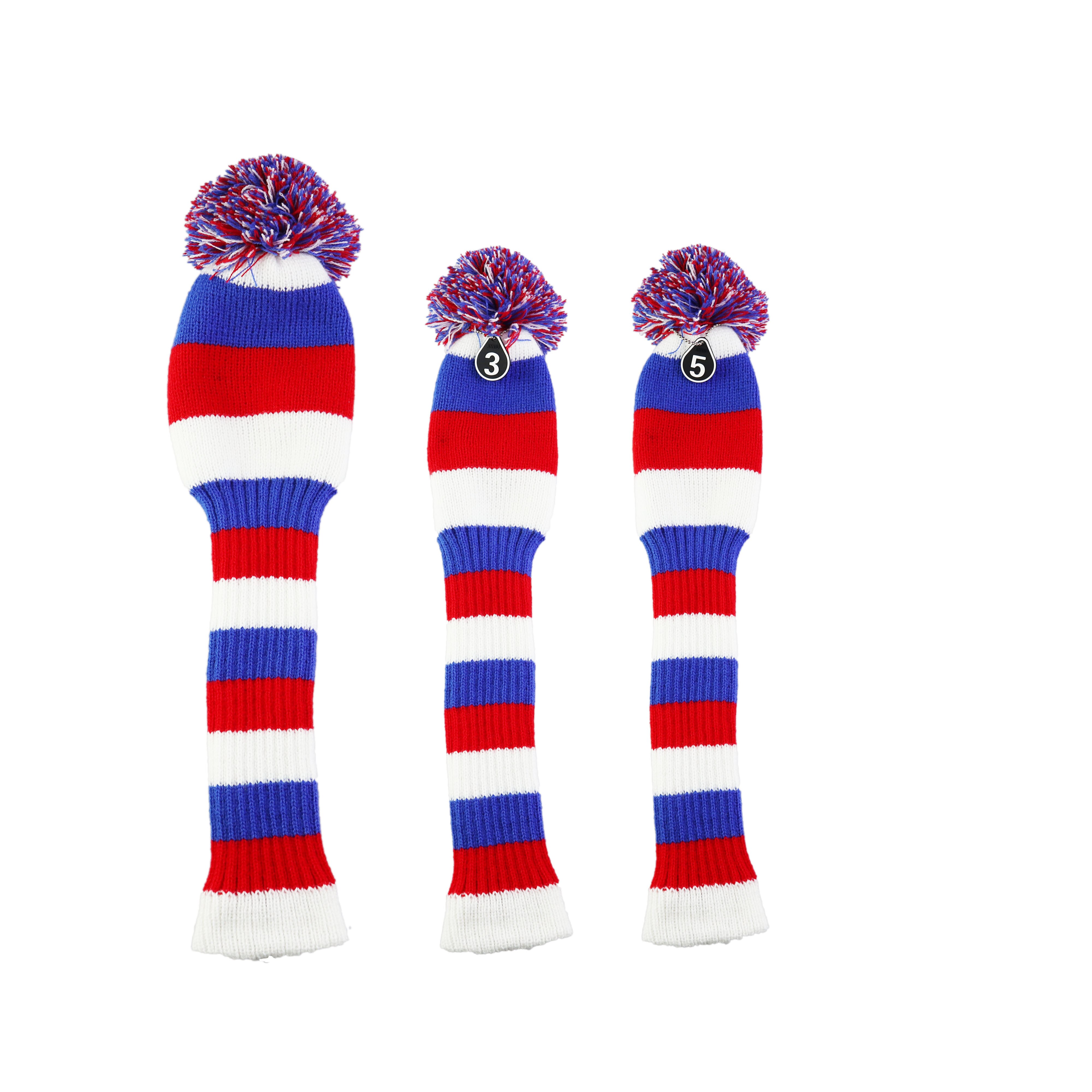 NRC Golf 3 pcs/set Wood Headcover for Driver Fairwaywood Knitted Covers 460cc 135 set