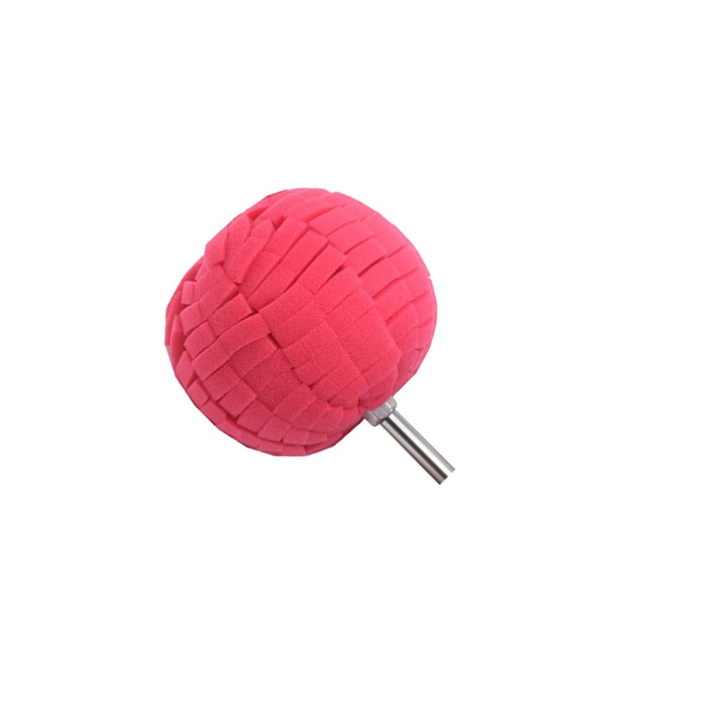 Auto Hub Gepolijst Spons Pads Ronde Waxen Spons Bal Detaillering Buffer Voor Auto (Rood): As Shown