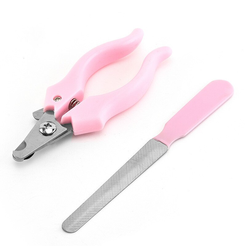 Obcinarka pazurów dla zwierząt szczenięta obcinacz robić paznokci narzędzia fryzjerskie z sierpem bezpieczeństwa dla psa robić pazurów u nóg maszynki robić strzyżenia pazury nożyce robić cięcia artykuły dla zwierząt: różowy 