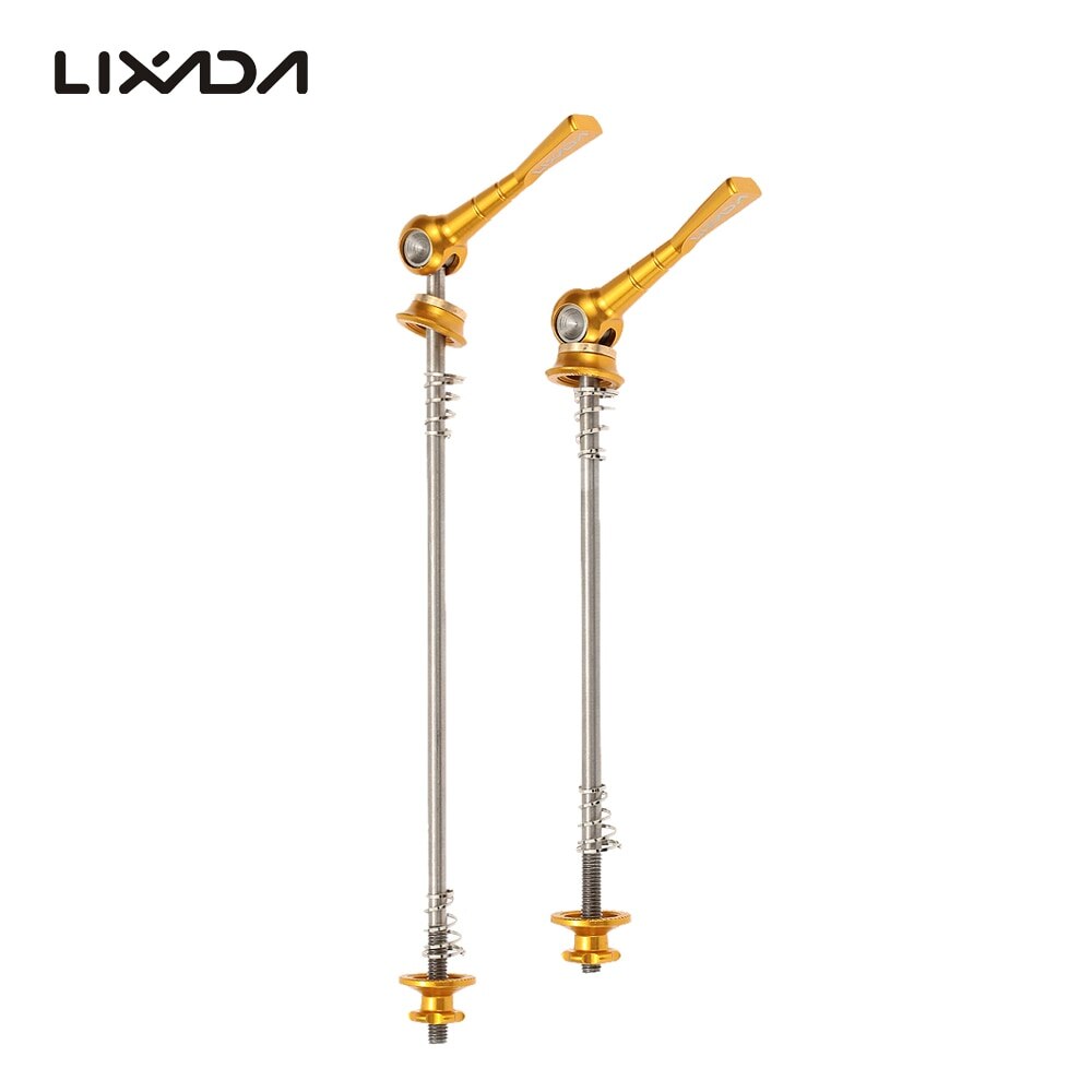 Lixada 2Pcs/lot Ultralight Bicycle Skewers Quick Release Titanium Axle QR Skewer Mountain Road Bike MTB Wheel Hub Skewers
