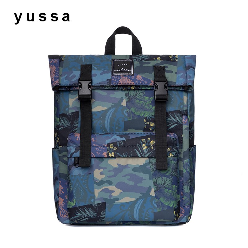 Blue Sea Print 14inch Laptop Backpack Women School Backpack Girl Waterproof College Bag Boy Ravel Bagback Men Original: green