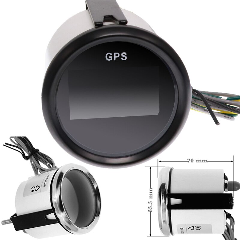 52mm Marine Boat Speedometer Odometer 12V/24V 0~999 MPH Km/h Knots Adjustable Gauge for Car Truck Boat Motorcycle with backlight