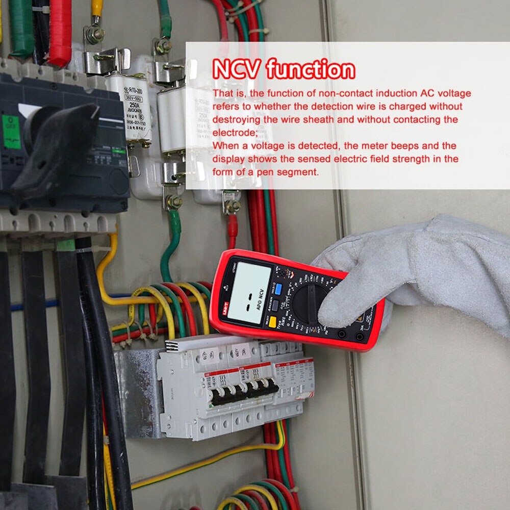 Uni-t  ut890d+ ut890c true rms 6000 counts ac/dc live-functie ncv digitale multimeter met lcd-achtergrondverlichting, handheld