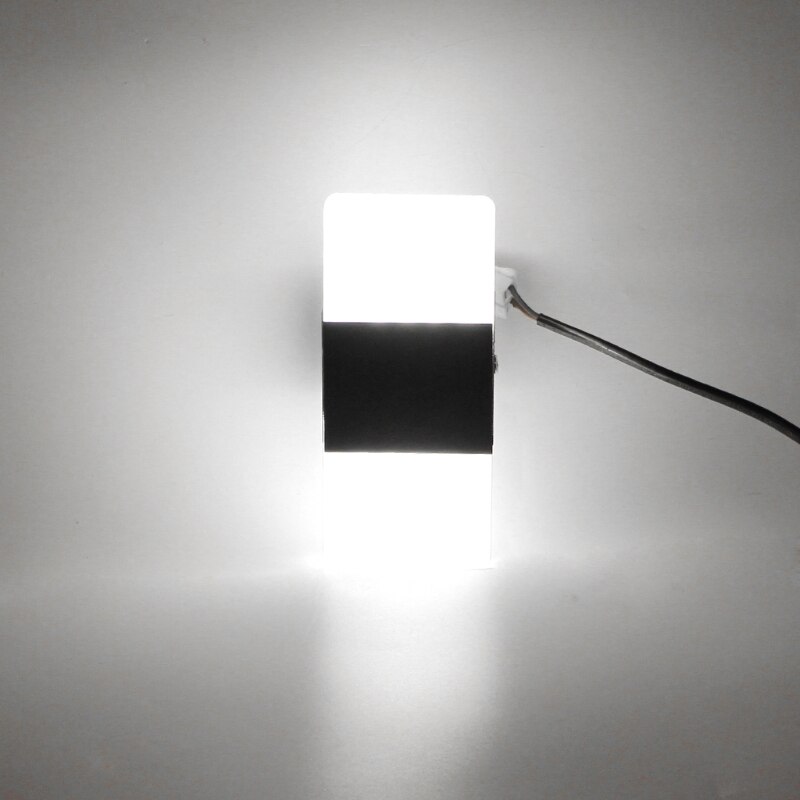 AC 85-265V LED Wall Lamp Modern Acrylic LED Bedroom Hallway Bathroom Wall Lamp: WHITE