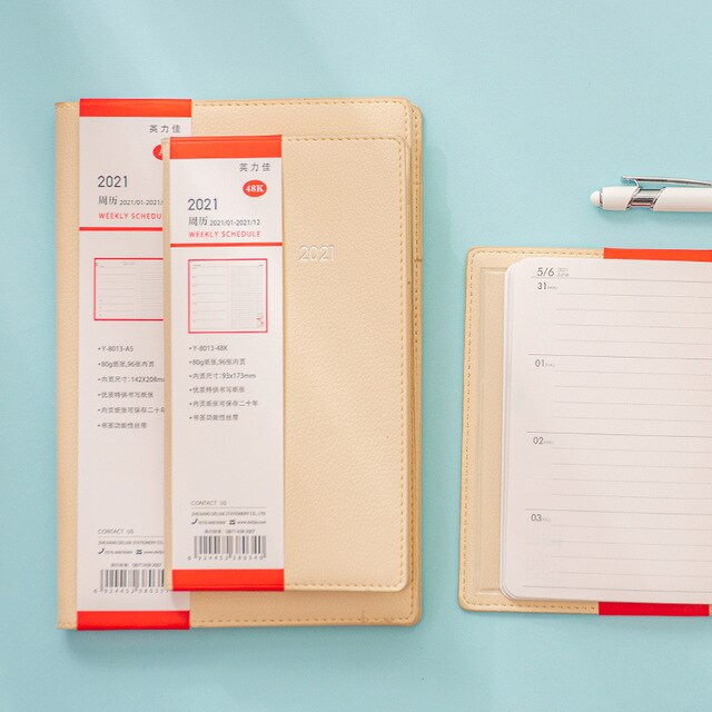Agenda Dagelijks Wekelijks Maandelijkse Planner Notebook En Tijdschriften Draagbare A5 48K A6 Dagboek 365 Dagen Schema Notepad Briefpapier