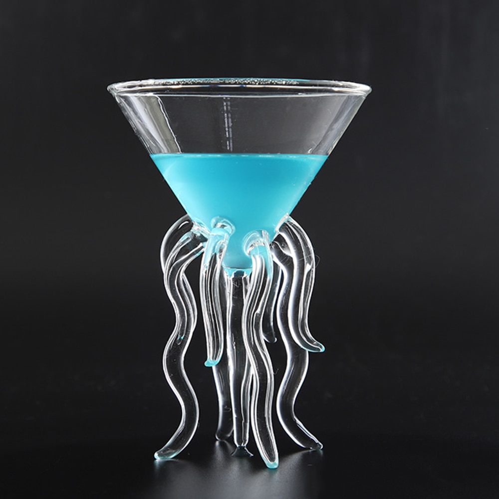 Verre à Cocktail poulpe 100ML, verre Transparent pour méduse, gobelet à jus, verre à vin conique, verre à Champagne