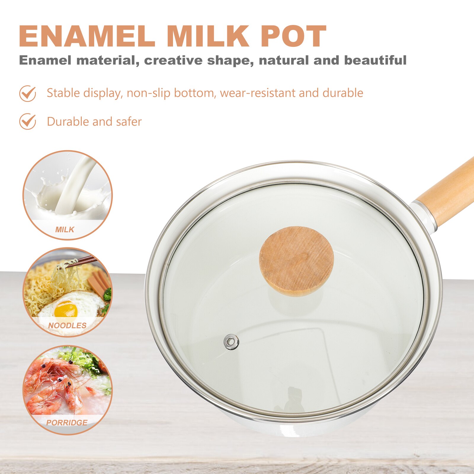 Instant Noodles Soup Pot Thicken Cooking Pot Kitchen Cooking Accessory