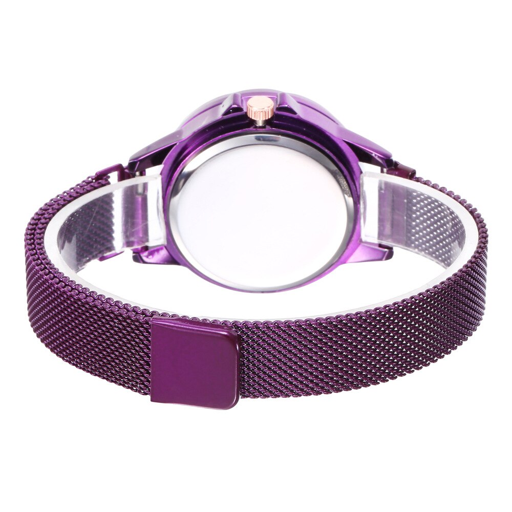 Horloge dames merk luxe 360 graden roterende diamant wijzerplaat horloges mesh magneet dameshorloge quartz klok relogio femino