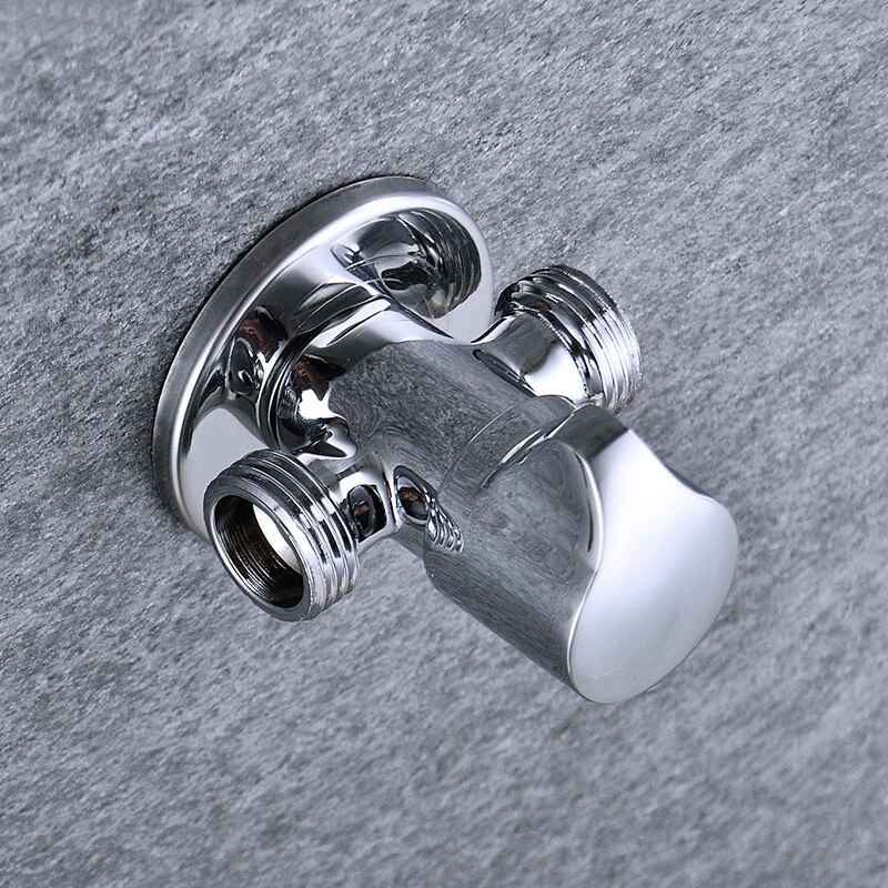 Double Outlet Brass Angle Valve Kitchen Bathroom Accessories Water Heater Angle Valves G1/2" Male Thread Toilet Angle Valves