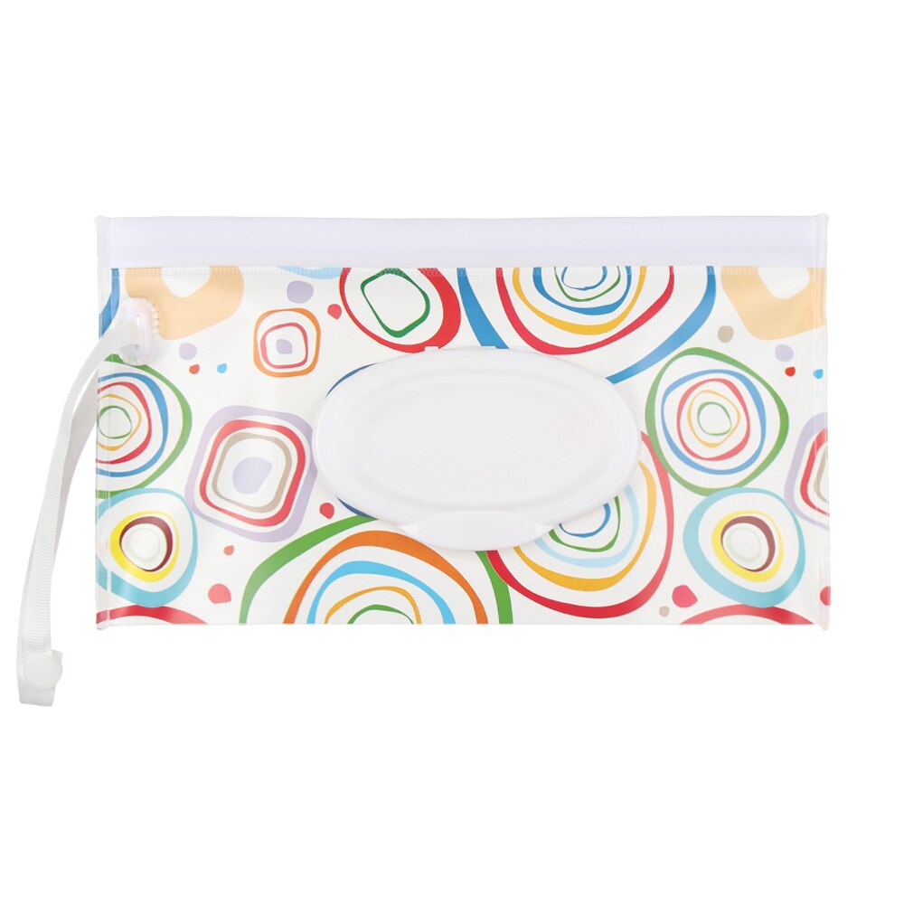 Nouvelles lingettes étui de transport embrayage propre lingettes humides sac cosmétique pochette facile à transporter Snap-Strap boîte à mouchoirs bébé poussette accessoires: 9