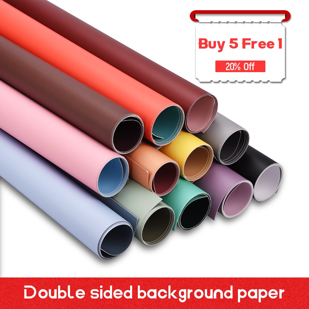 Panneau de photographie Double face couleur unie, toile de fond imperméable, décorations en papier, articles alimentaires, 1'57*87cm, achetez-en 5 gratuitement