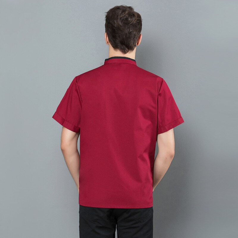 Kokkehue absorberende kokkeuniform tyndt afsnit kortærmet sommeroutfittøj til mænd og i køkkenet