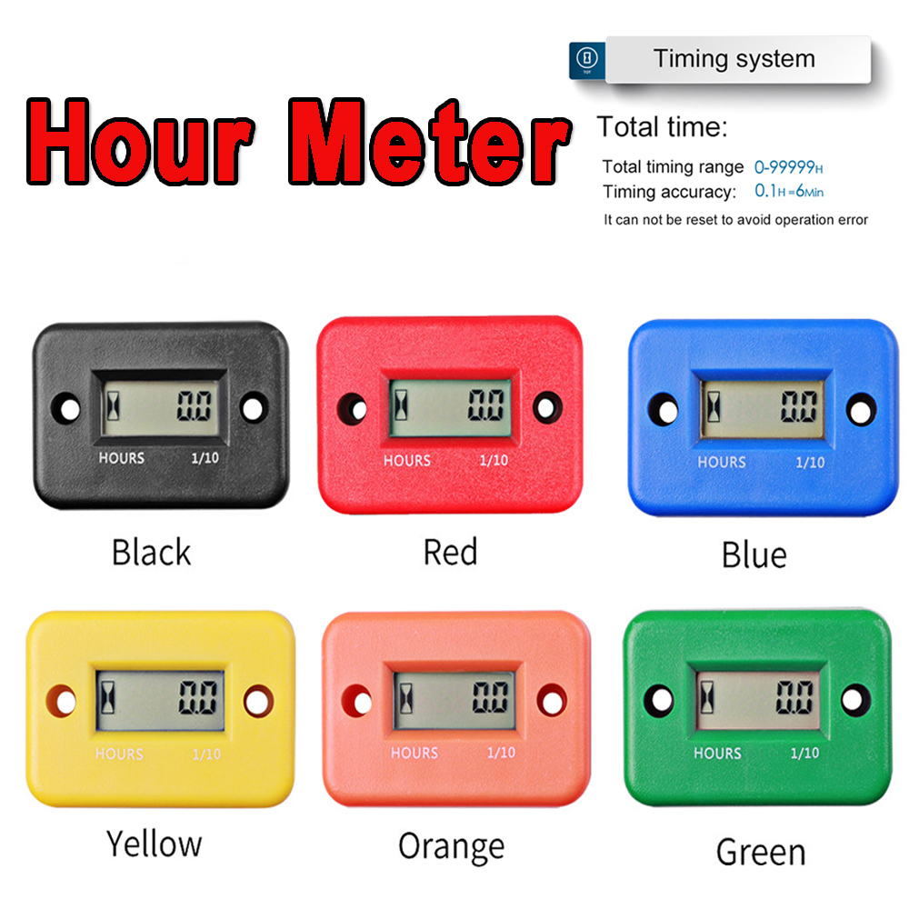 Kebidumei LCD Wasserdicht Digital Tach Betriebsstundenzähler Zähler Für ATV Motorrad Instrumente Schneemobil Benzin Stiefel Generator Fahrrad