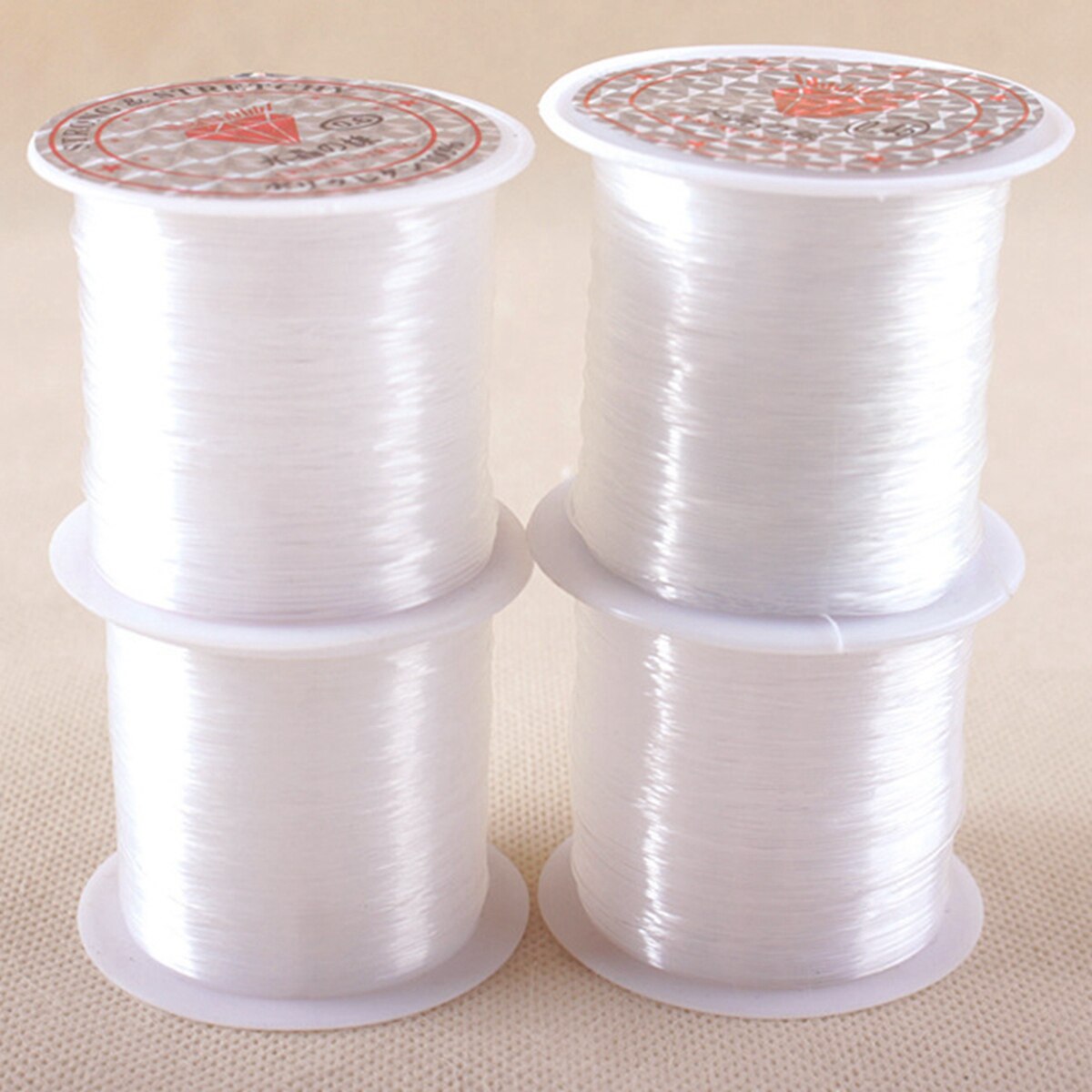 5 Rolls Clear Nylon Vissen Wire Non Stretch Kralen Koord Onzichtbare 0.2Mm-0.8Mm