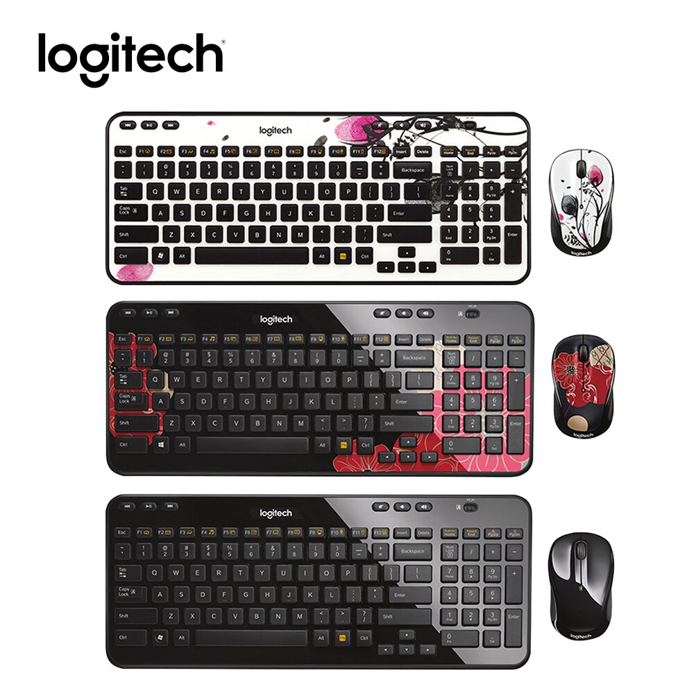Logitech MK365 Mini Multimedia 2.4GHz Wireless Mouse Keyboard Combo Set Keyboard Mice for Office Notebook Laptop Desktop PC