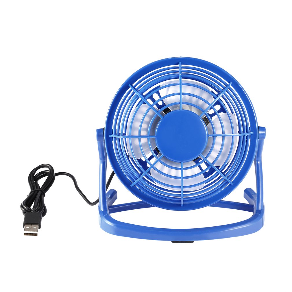 Mini USB Fan Cooler Cooling Mini Desk Fan Portable Desk Mini Fan Super Mute Coolerfor Notebook Laptop Computer With key switch: Blue