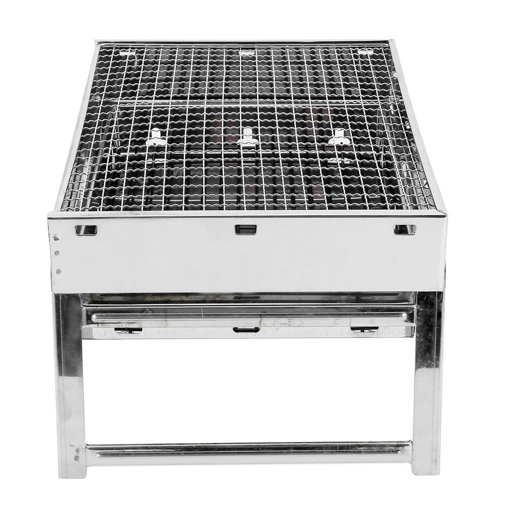 Portable Camping Barrel BBQ High Grade Stainless Steel Burn Barrel White Steel Camping Furnace CA-05A