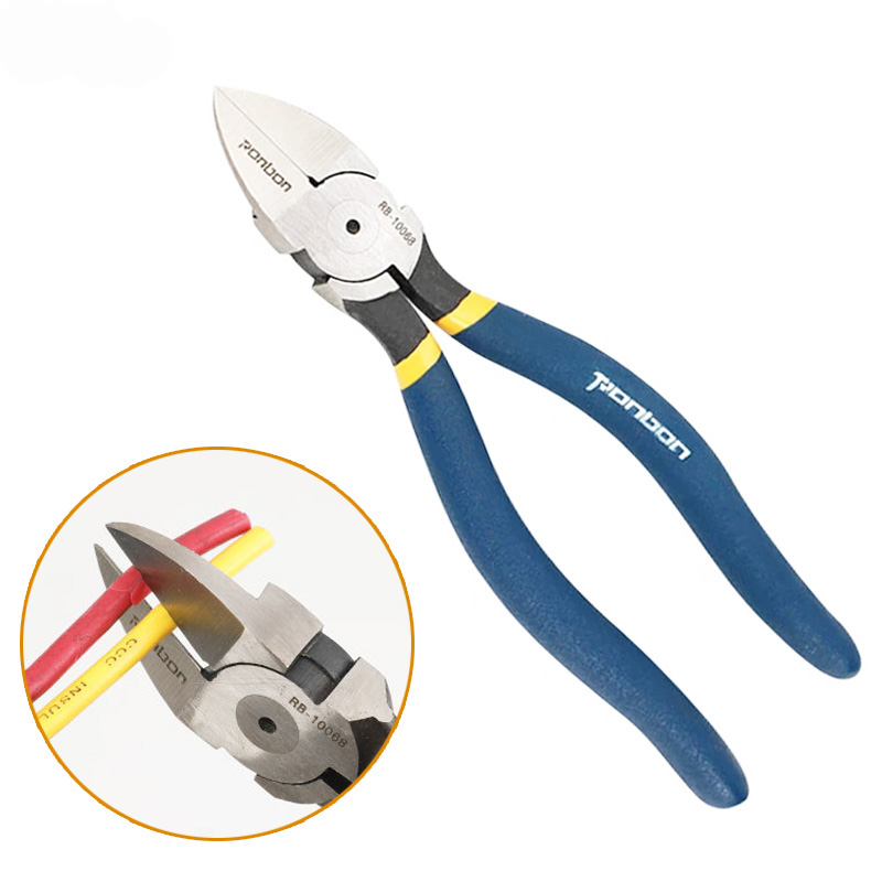 Alicates profesionales de electricista de 5/6 pulgadas, herramienta de pelado de cables, cortador lateral, pinzas para rebabas, herramientas manuales de reparación DIY