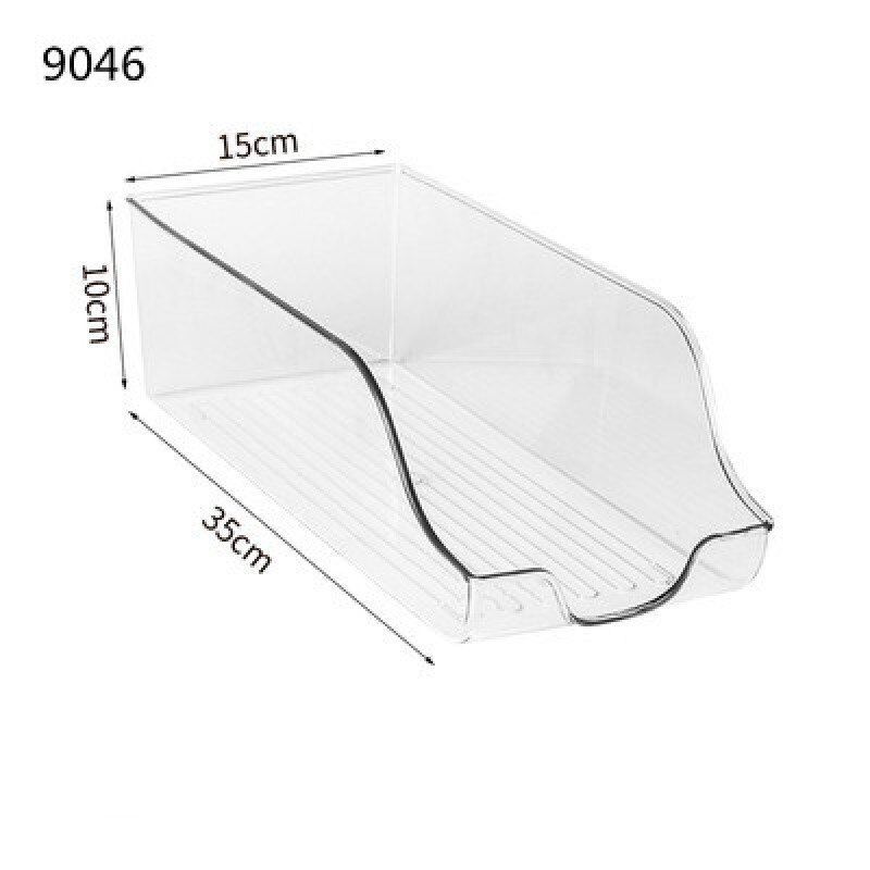 Refrigerator Organizer Bins Refrigerator Drawer Organizer Transparent Fridge Storage Bin Clear Plastic Pantry Food Storage Rack: 9046