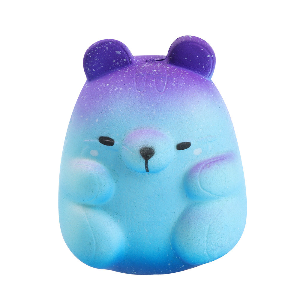 Squish antiestrés 8cm animales Squishies Galaxy Hamster Squishies Slow Rising Squeeze perfumado estrés aliviar juguetes para niños