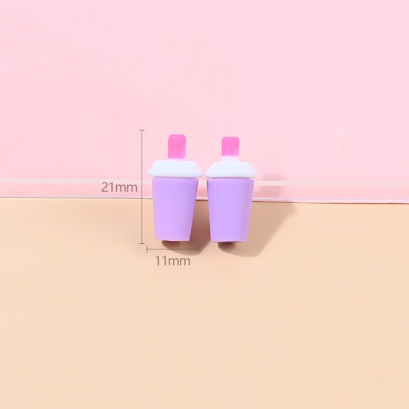 10 stück 3d -tassen-anhänger für schmuckherstellung, niedliche flaschenanhänger, aufnäihr, diy-ohrringe  c875 halsketten-accessoires, puppenhaus #39: Kein haken lila