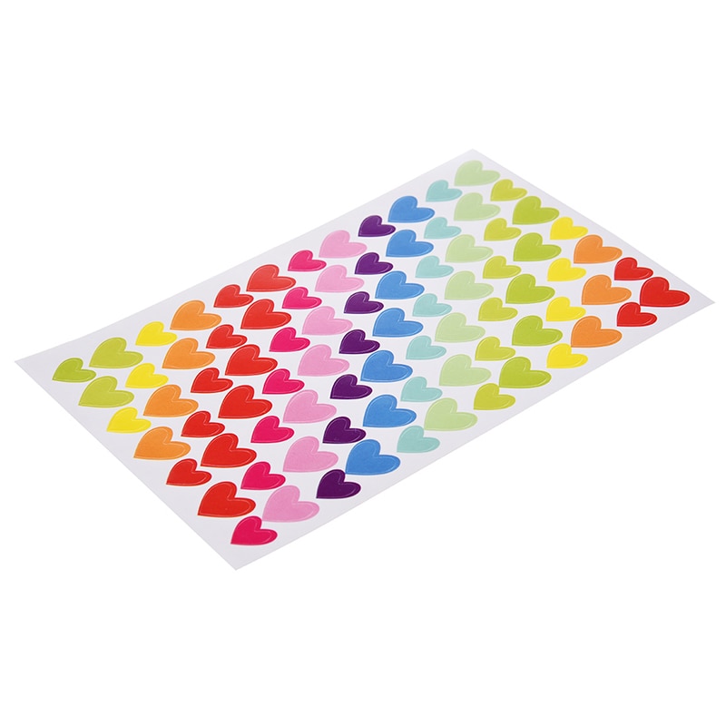 6 Sheets Self Adhesive Photo Album Craft Stickers Scrapbooking Diary Decorating-Heart