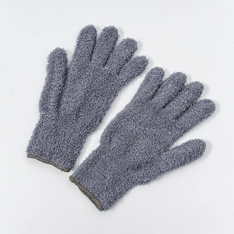 1 par de guantes de microfibra para quitar el polvo, guantes de limpieza, herramienta de eliminación de polvo para ventanas, guantes de limpieza reutilizables, herramienta de limpieza del hogar: Azul